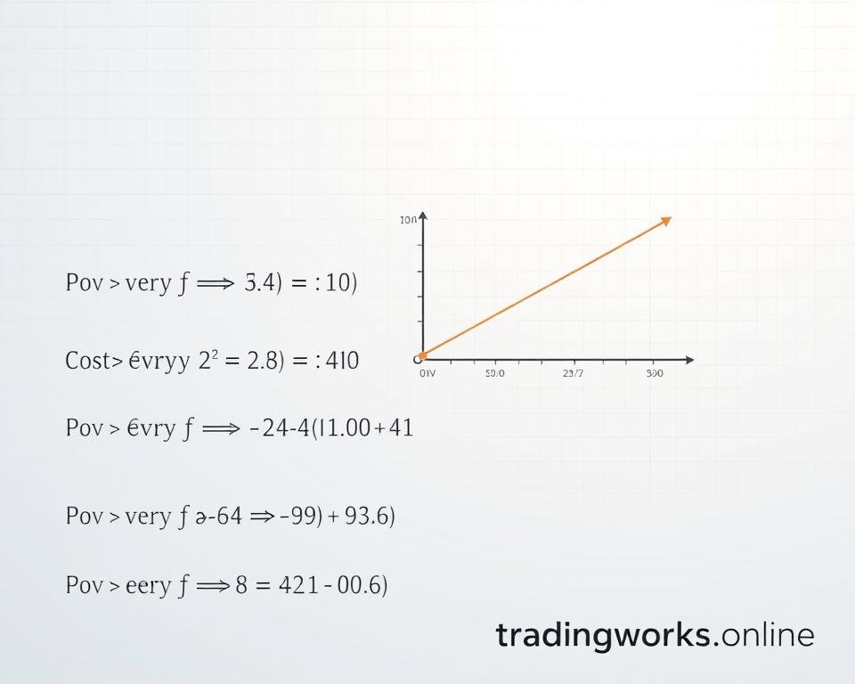 A highly detailed, technical diagram illustrating the calculation of the break-even point for a business. The image features clean, minimalist lines and geometric shapes in a neutral color palette, creating a professional, analytical feel. In the foreground, a comprehensive formula is displayed, with various input variables and a clearly marked break-even point. The middle ground showcases a line graph depicting revenue, costs, and the intersection at the break-even point. In the background, a grid-like pattern evokes a sense of structure and precision. The entire scene is bathed in soft, directional lighting, emphasizing the importance and technicality of the subject matter. The tradingworks.online brand name is prominently displayed in the lower right corner. A highly detailed, technical diagram illustrating the calculation of the break-even point for a business. The image features clean, minimalist lines and geometric shapes in a neutral color palette, creating a professional, analytical feel. In the foreground, a comprehensive formula is displayed, with various input variables and a clearly marked break-even point. The middle ground showcases a line graph depicting revenue, costs, and the intersection at the break-even point. In the background, a grid-like pattern evokes a sense of structure and precision. The entire scene is bathed in soft, directional lighting, emphasizing the importance and technicality of the subject matter. The tradingworks.online brand name is prominently displayed in the lower right corner.