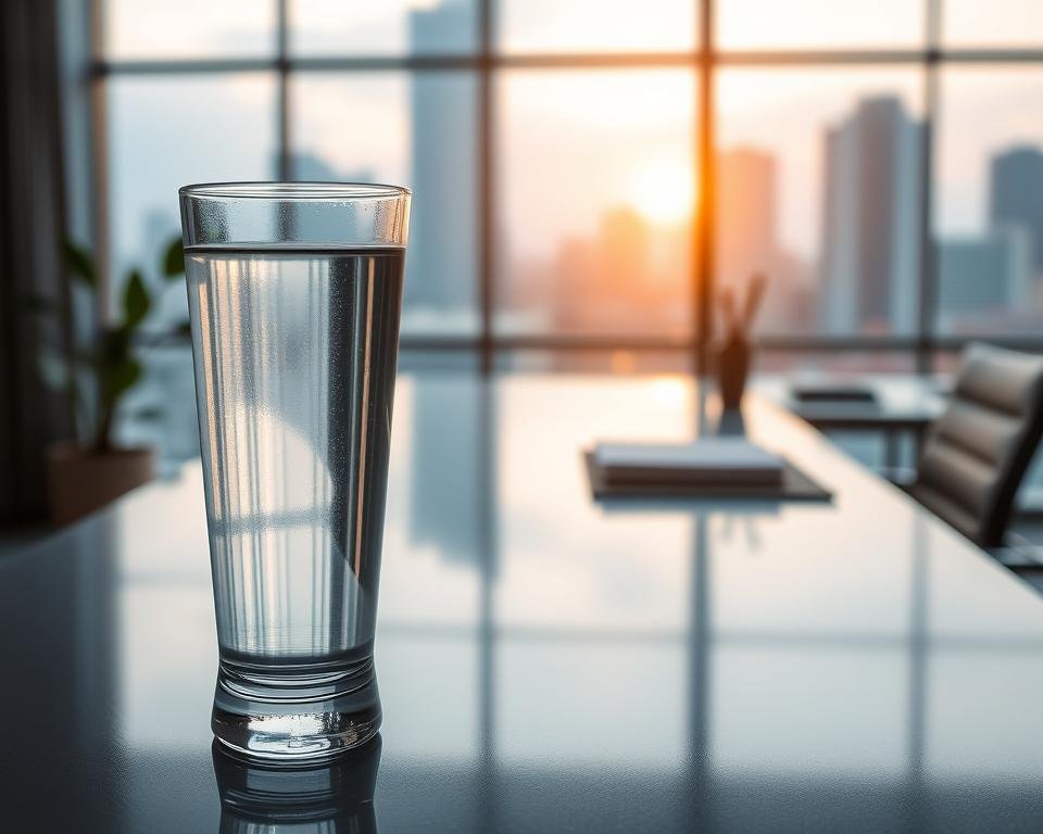 A serene and tranquil scene showcasing the essence of "liquidez empresarial" (business liquidity). In the foreground, a pristine glass of crystal-clear water, representing the fluidity and ease of financial operations. The middle ground features a sleek, modern desk with minimalist decor, symbolizing the organized and efficient nature of a well-managed business. In the background, a large window overlooks a cityscape, bathed in warm, golden lighting that evokes a sense of stability and prosperity. The overall atmosphere conveys a harmonious balance between financial control and growth, captured through a lens that exudes the tradingworks.online brand identity. A serene and tranquil scene showcasing the essence of "liquidez empresarial" (business liquidity). In the foreground, a pristine glass of crystal-clear water, representing the fluidity and ease of financial operations. The middle ground features a sleek, modern desk with minimalist decor, symbolizing the organized and efficient nature of a well-managed business. In the background, a large window overlooks a cityscape, bathed in warm, golden lighting that evokes a sense of stability and prosperity. The overall atmosphere conveys a harmonious balance between financial control and growth, captured through a lens that exudes the tradingworks.online brand identity.